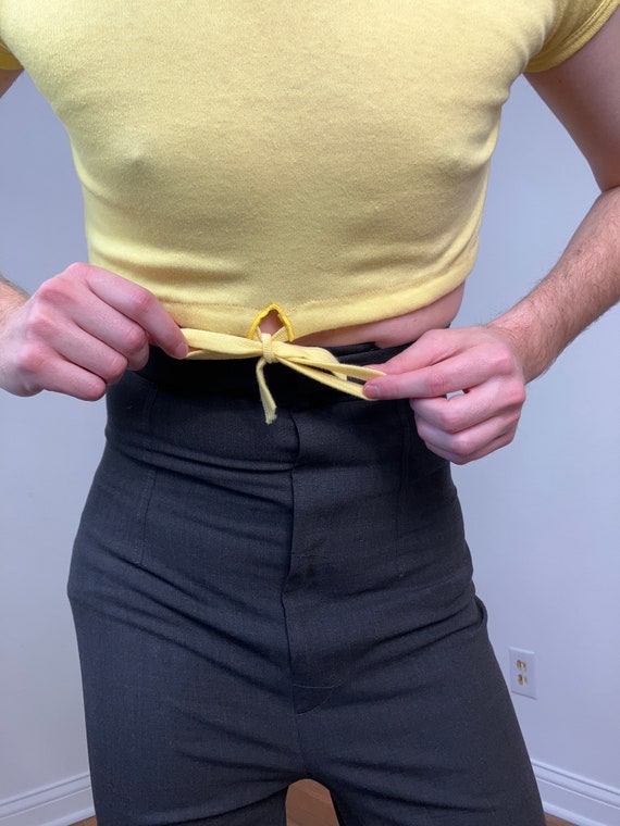 70s French cut crop top - image 8