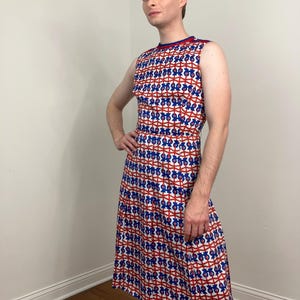 70s Tanner nautical novelty print dress