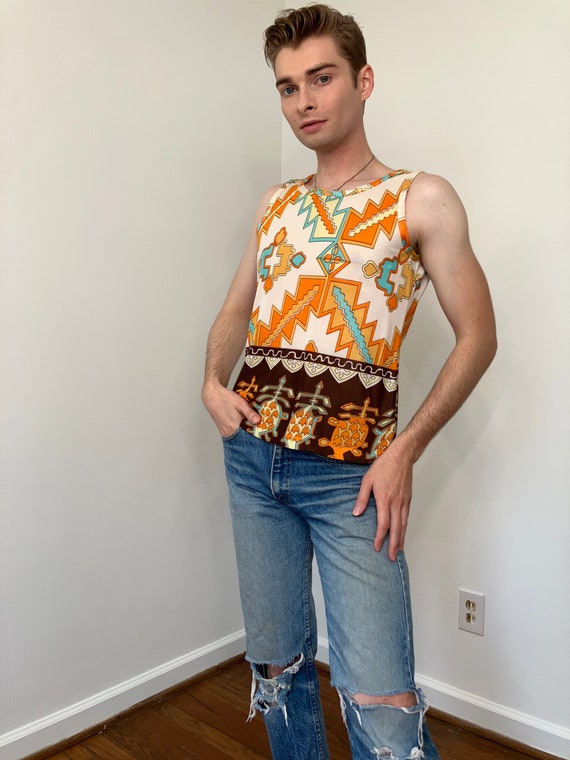 70s Abstract tank top