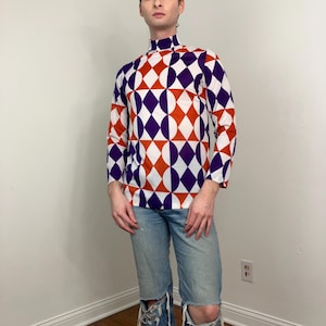 70s Op-art blouse