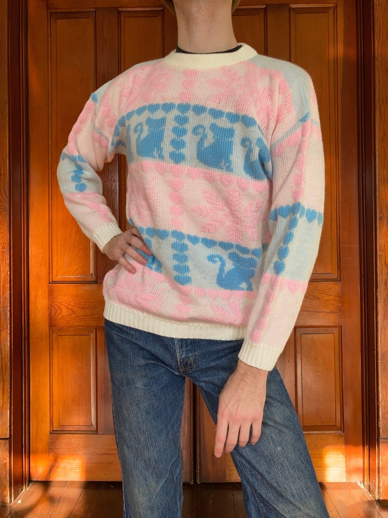 80s cat sweater