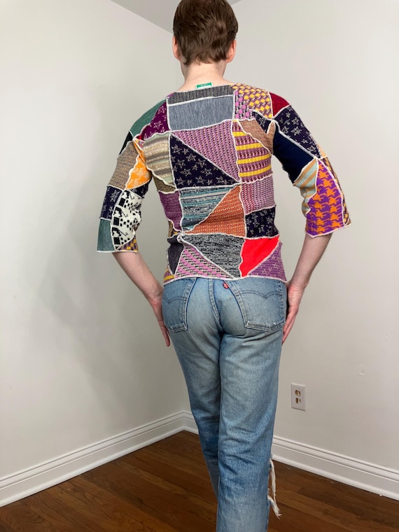 70s Patchwork sweater - image 7