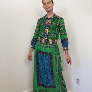 Conjunto de duas peças Oscar De La Renta Boutique dos anos 70