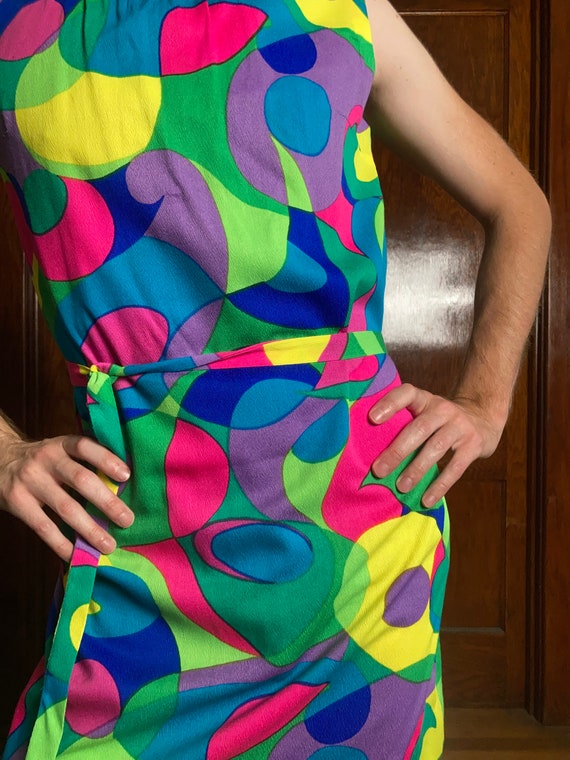 Late 60s Psychedelic mod mini dress - image 9