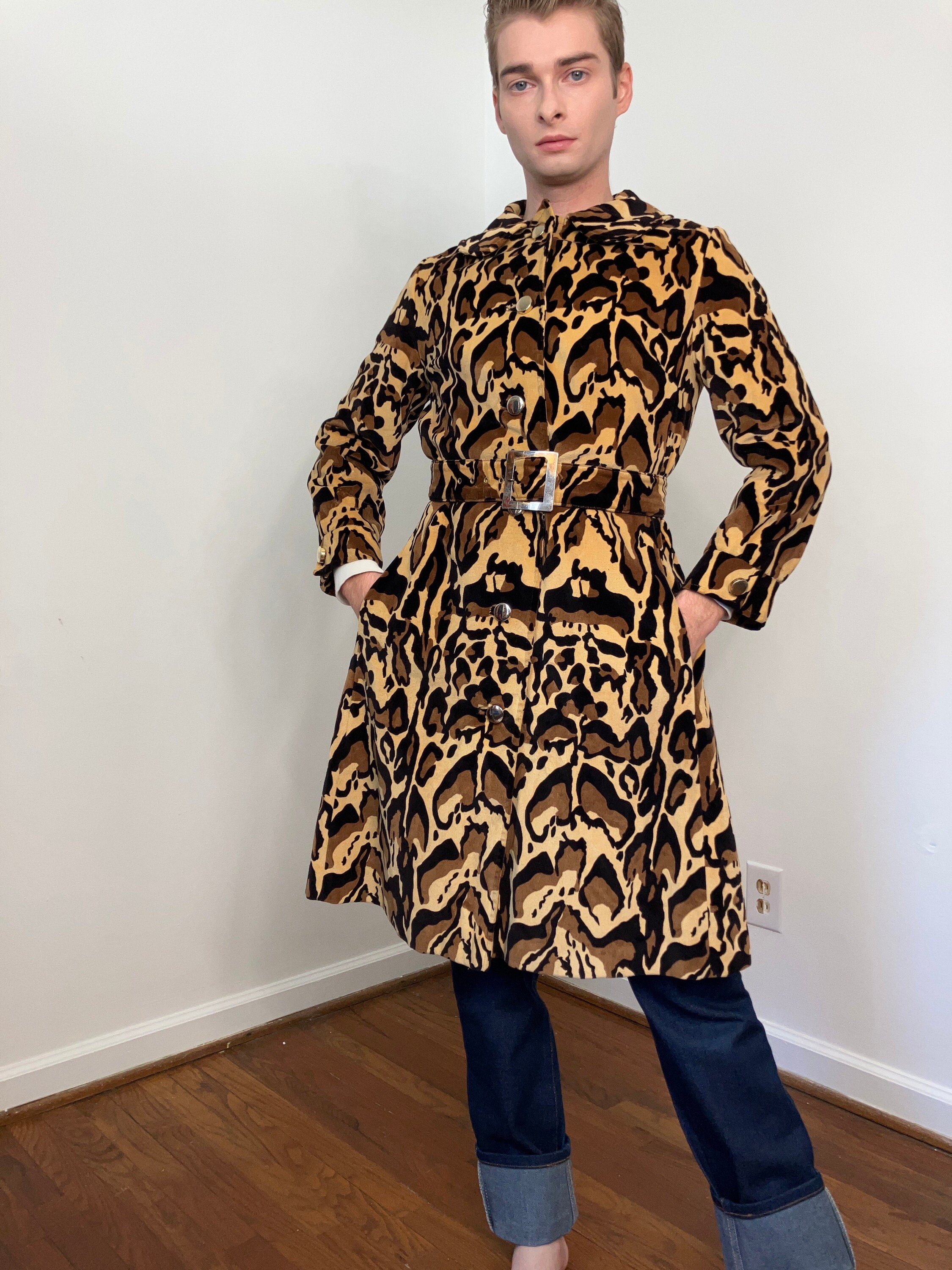 Velvet juliana shop leopard coat