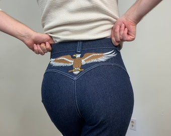 Late 70s / Early 80s S.O.B. jeans with embroidered eagle