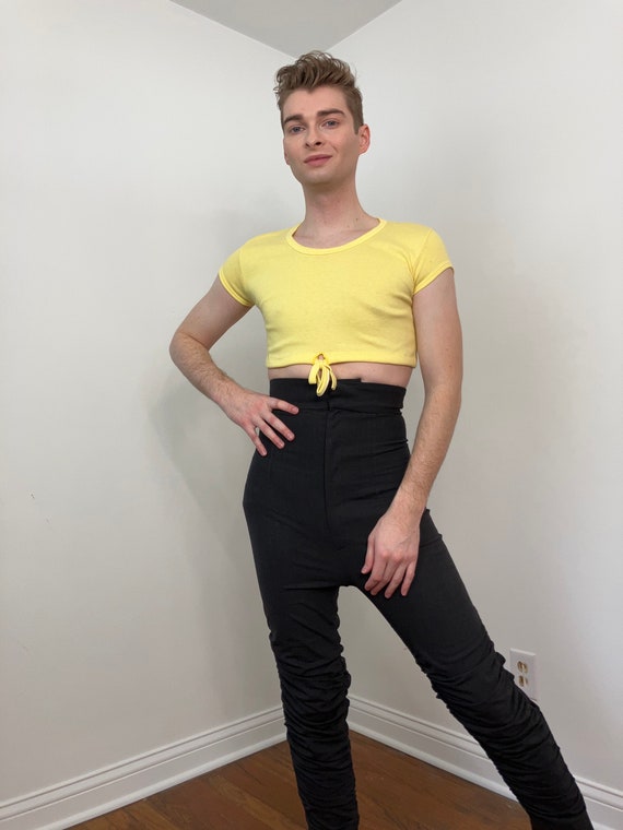 70s French cut crop top - image 2