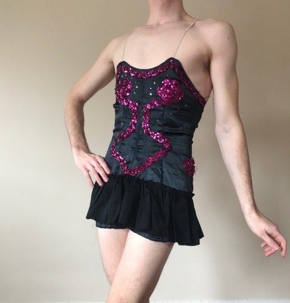 50s Sequin dance costume bodysuit