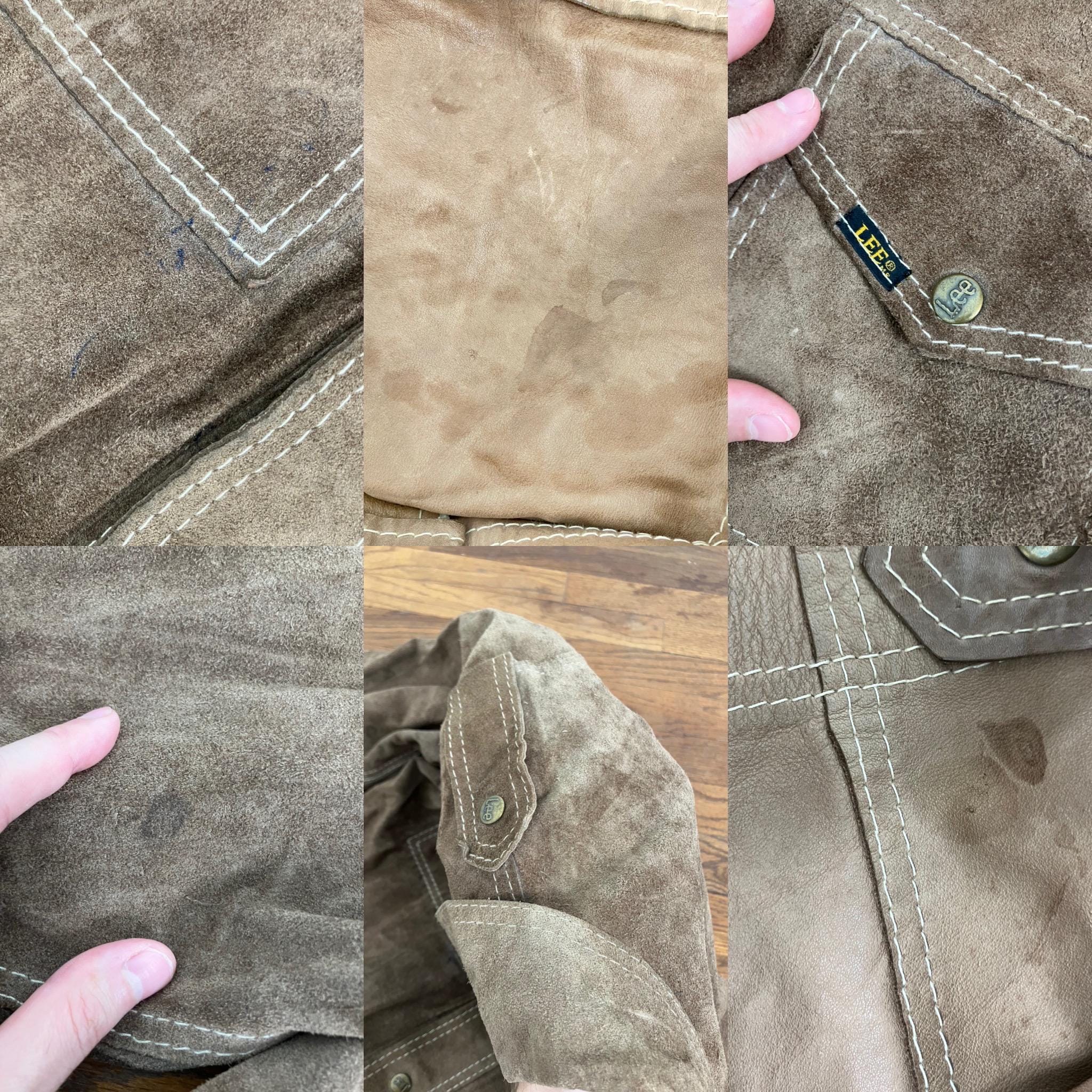 LEE 70'S Vintage Brown Cotton Swede 稀少 LEE 70'S Vintage Brown