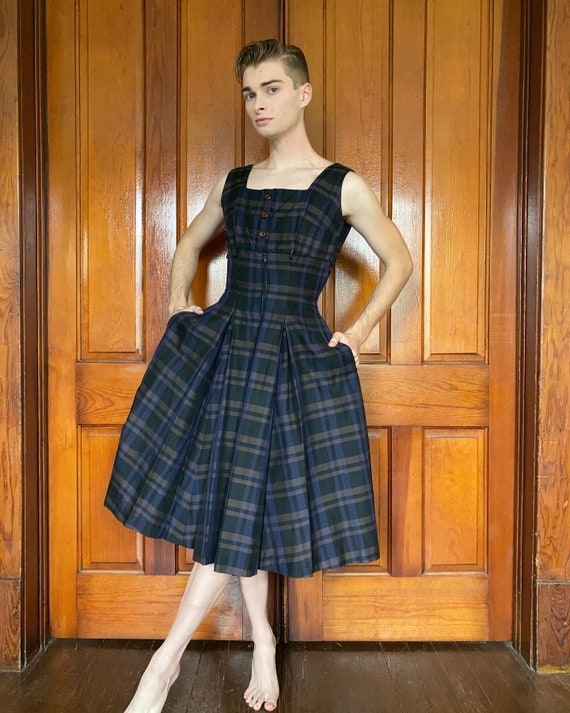 50s Prestige Junior plaid dress
