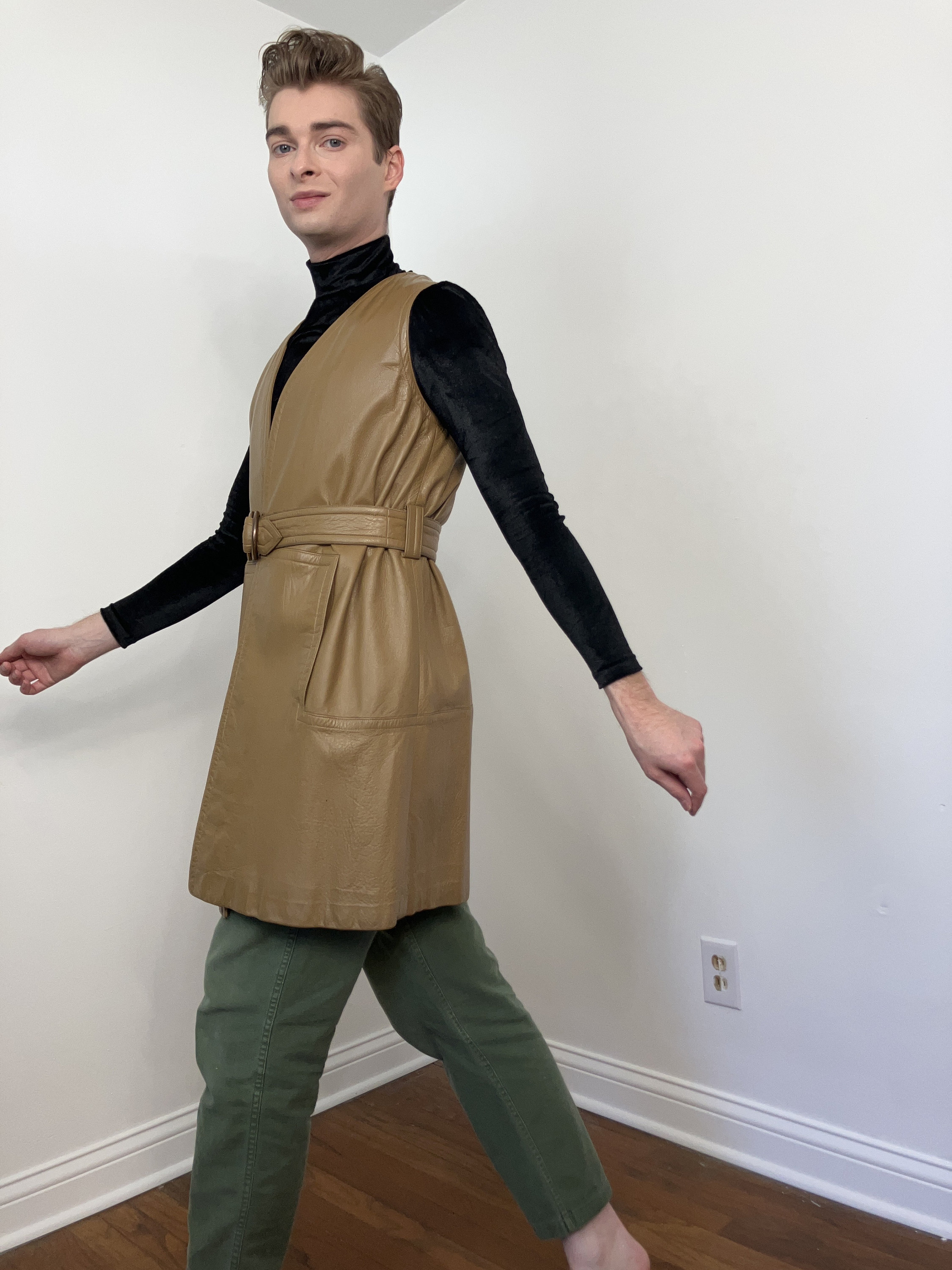 2024特集 Late 60s Canada Etsy - Vest Leather Cashin Bonnie Sills トップス