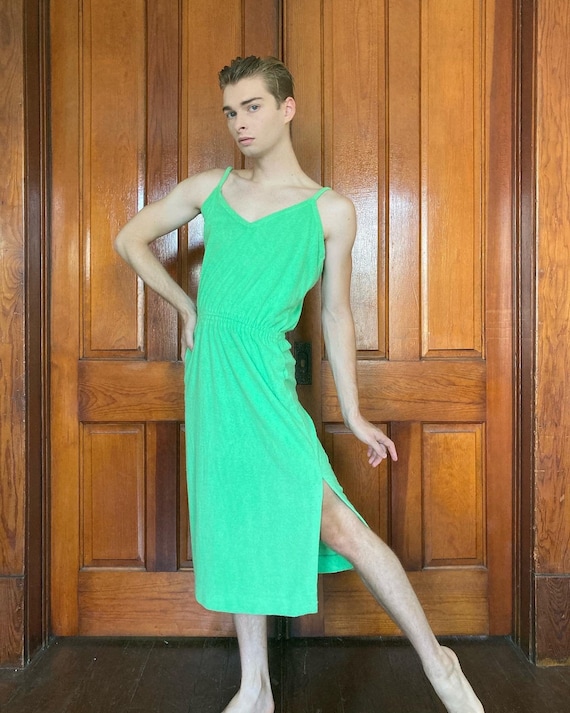 70s Deweese terry cloth sun dress