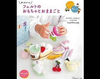 Japanese book Felt toys and play games that you can play for a long time,79Pages