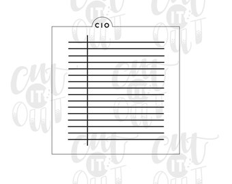Lined paper stencil