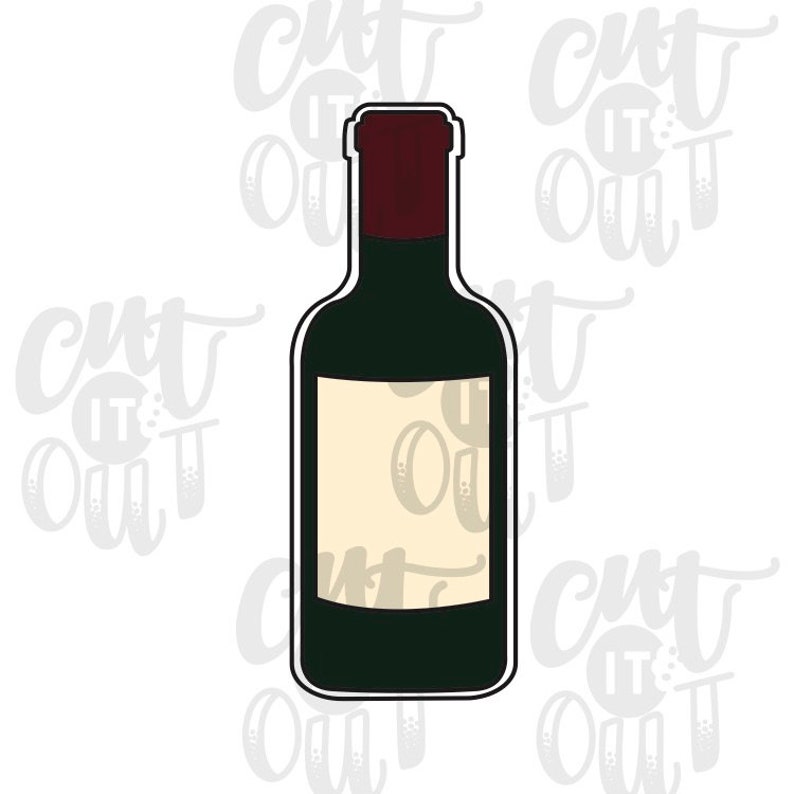 Wine Bottle Cookie Cutter Cookies Image 0