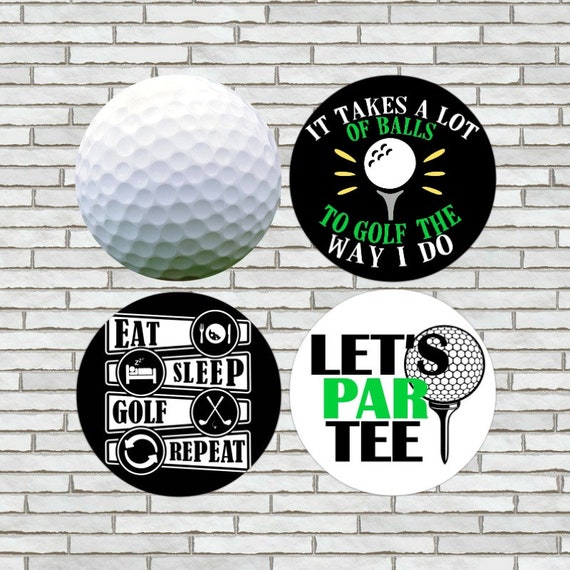 Funny Golf Magnets or Pinback Buttons Large 2.25 Size Sports Theme Kitchen  Magnet Golf Quote Golf Ball Gift for Golfer Father's Day Gift 