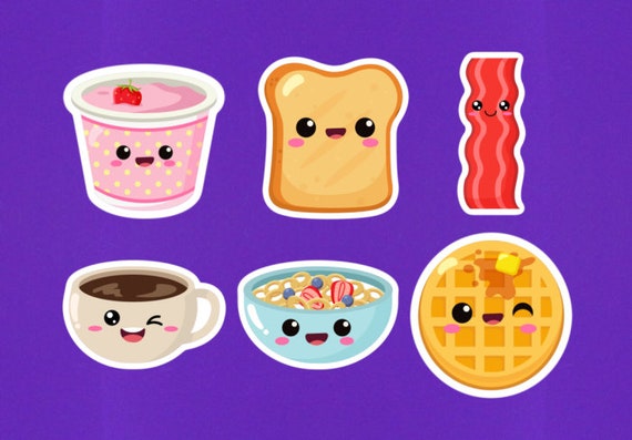 Kawaii Food Sticker Pack  Cute stickers, Cute laptop stickers, Sticker  collection