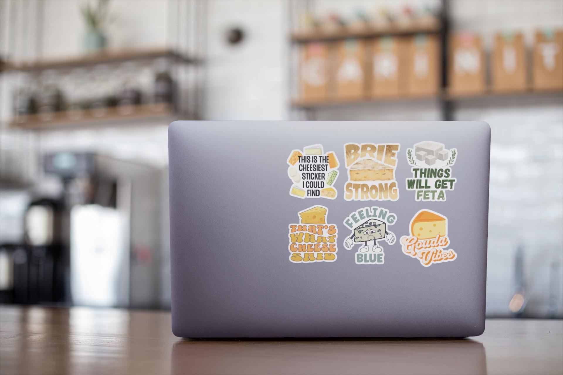Set of 6 Cheese Stickers - Funny Cheese Puns - Gifts for Cheese