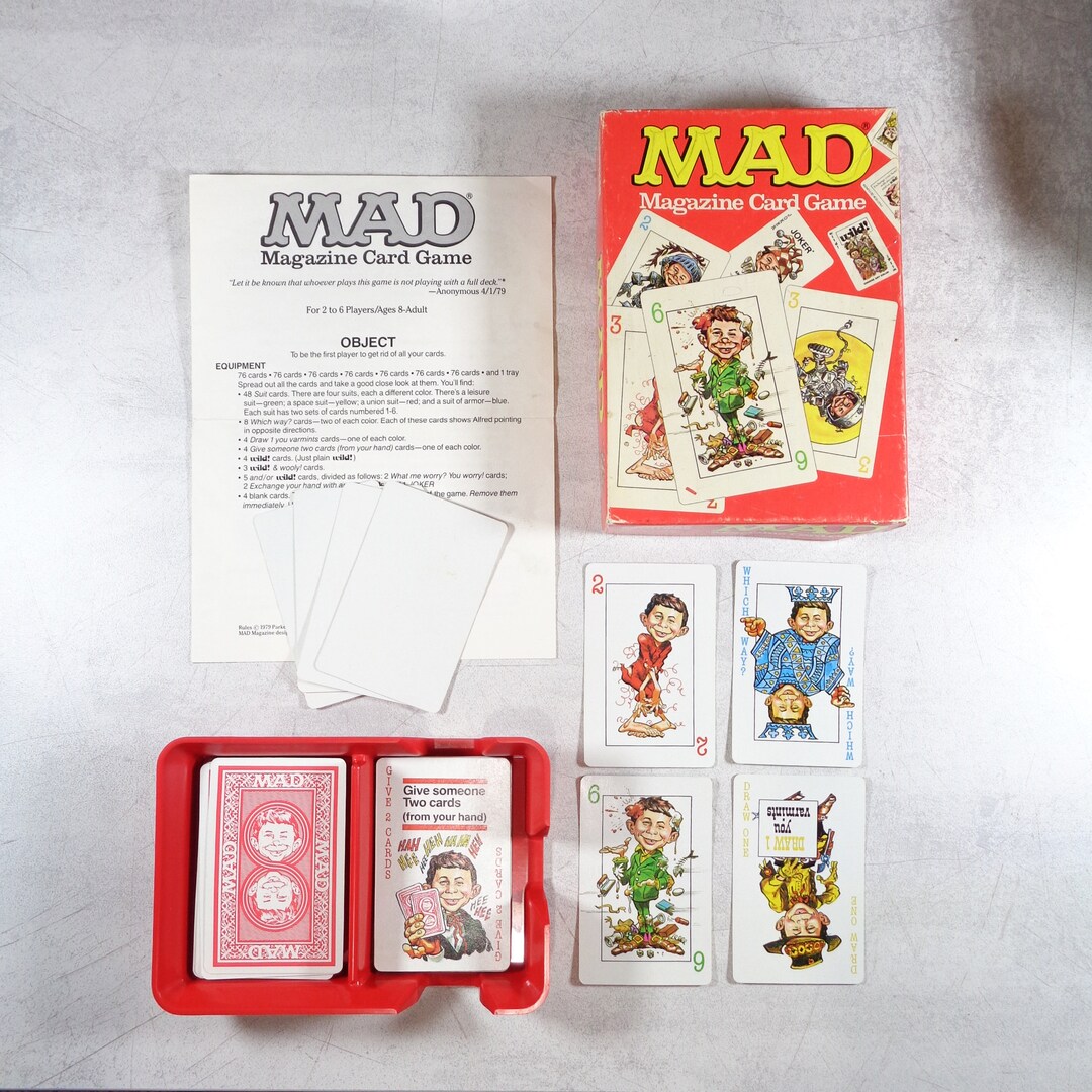 1980 Mad Magazine Card Game COMPLETE With Instructions, Box, Card