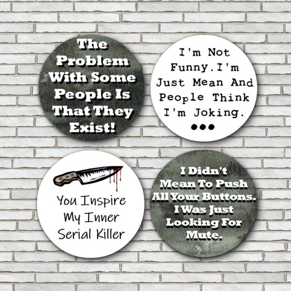 Funny Buttons - Etsy