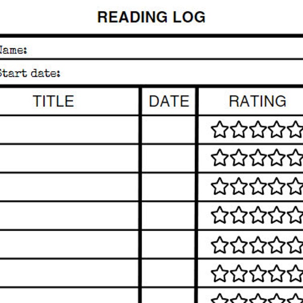 Library Due Date Card-Inspired Reading Log | Printable Digital Bookmark | Reading Log Bookmark | Library Card Reading Log Bookmark