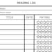 Library Due Date Card-inspired Reading Log | Printable Digital Bookmark ...