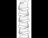Stacked Books Printable Book Log | Printable Bookmark | Reading Log Bookmark | Coloring bookmark | Sustainable bookmark | Book Tracker
