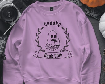 SVG fantasma di Halloween, design maglietta di Halloween, SVG club del libro spettrale, design fantasma della lettura, SVG di Halloween, svg di Halloween libresco, svg di Halloween