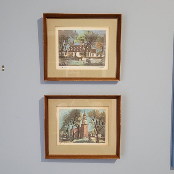 Colonial Framed Art Etsy