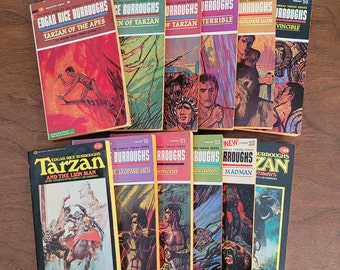 Vintage 1960s Tarzan Paperback Book Set – Edgar Rice Burroughs Adventure