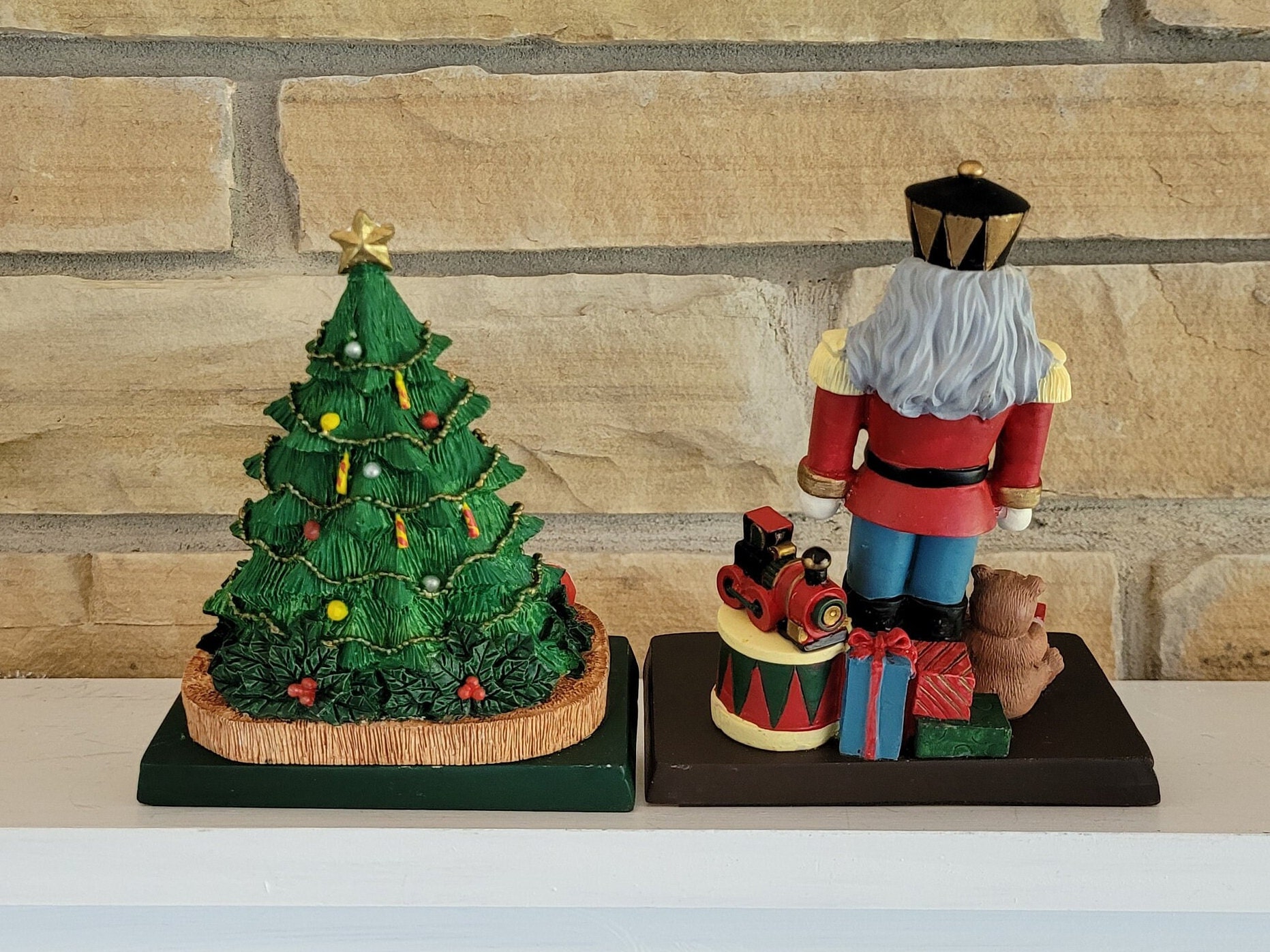 Pair Vintage Christmas Stocking Holders Hangers for Mantel by Etsy