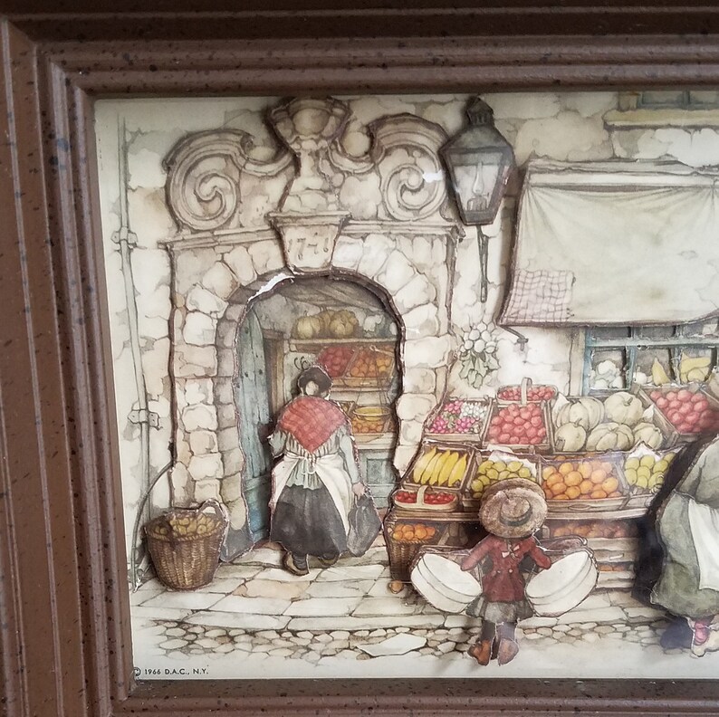 1960's Anton Pieck 3D Shadow Box Victorian London Fruit Etsy