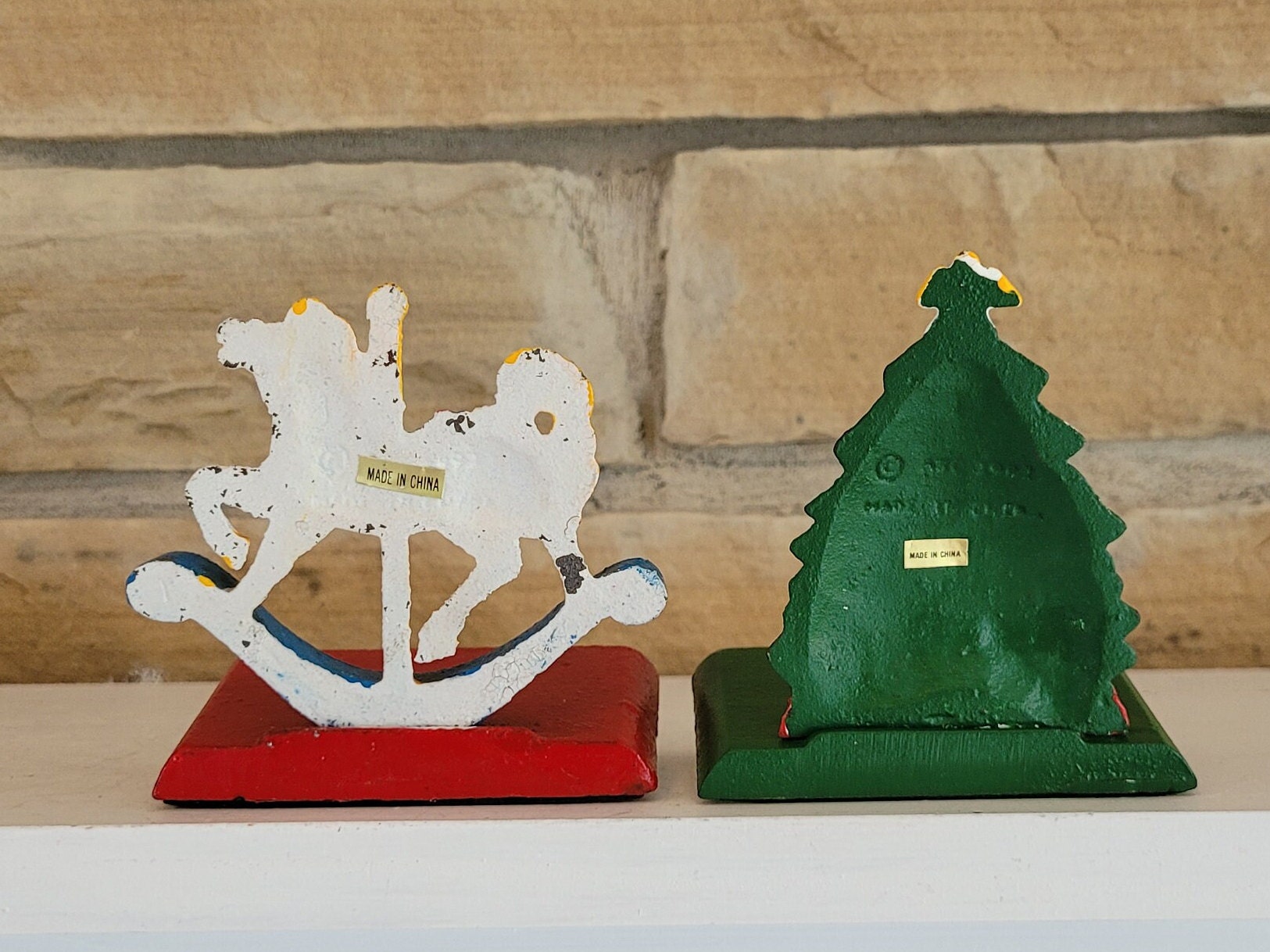 Vintage Pair Cast Iron Christmas Stocking Holders Hangers for Etsy
