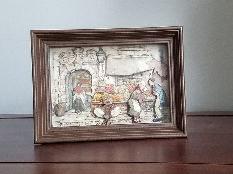 1960's Anton Pieck 3D Shadow Box Victorian London Fruit Etsy
