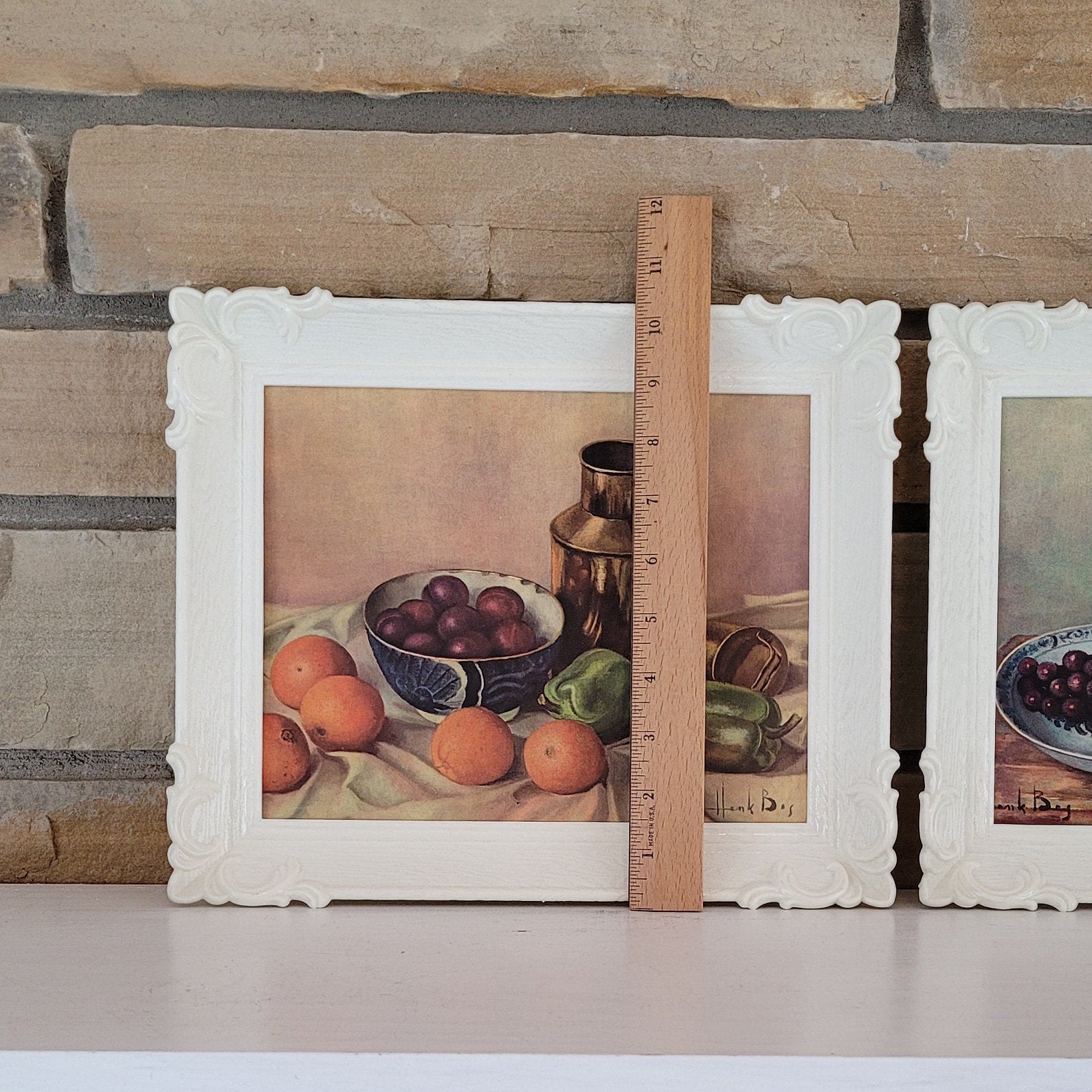 Pair Mid-century Still Life Fruit Prints by Dutch Artist Pair Mid-century Still Life Fruit Prints by Dutch Artist