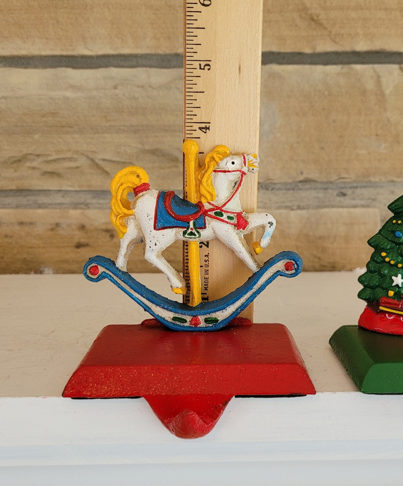Vintage Pair Cast Iron Christmas Stocking Holders Hangers for Etsy