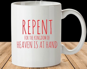 Christian Coffee Mug: Red Letter Bible Verse - Repent