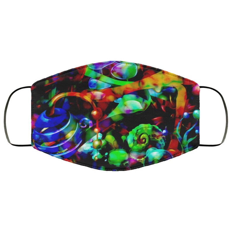 Colorful Abstract Art Face Masks 5 Fun Crazy Designs Soft Etsy