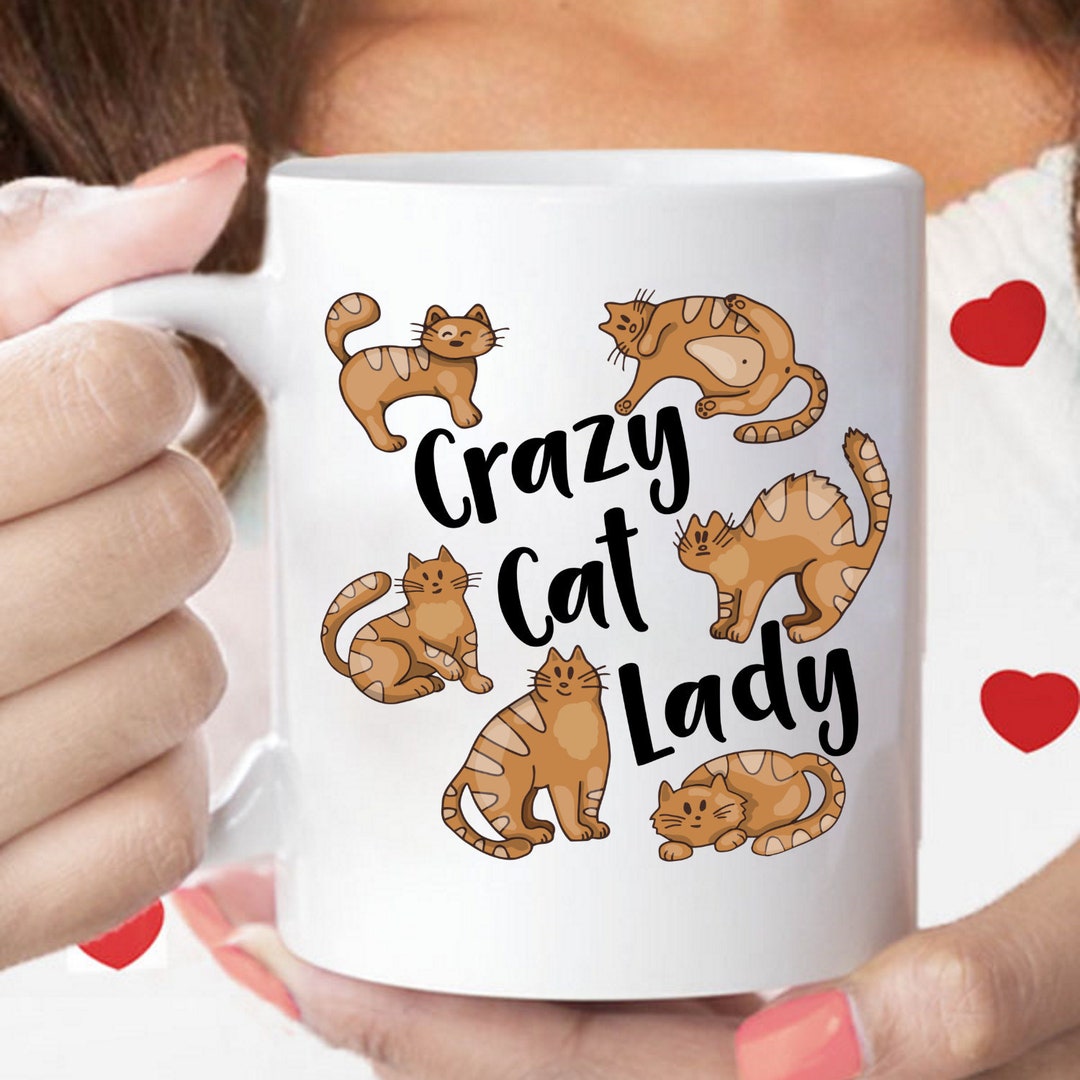 Sottobicchiere Crazy Cat Lady – 9x9 Cm, Finitura Lucida, Supporto In Cartone – Regalo Per Amanti Dei Gatti