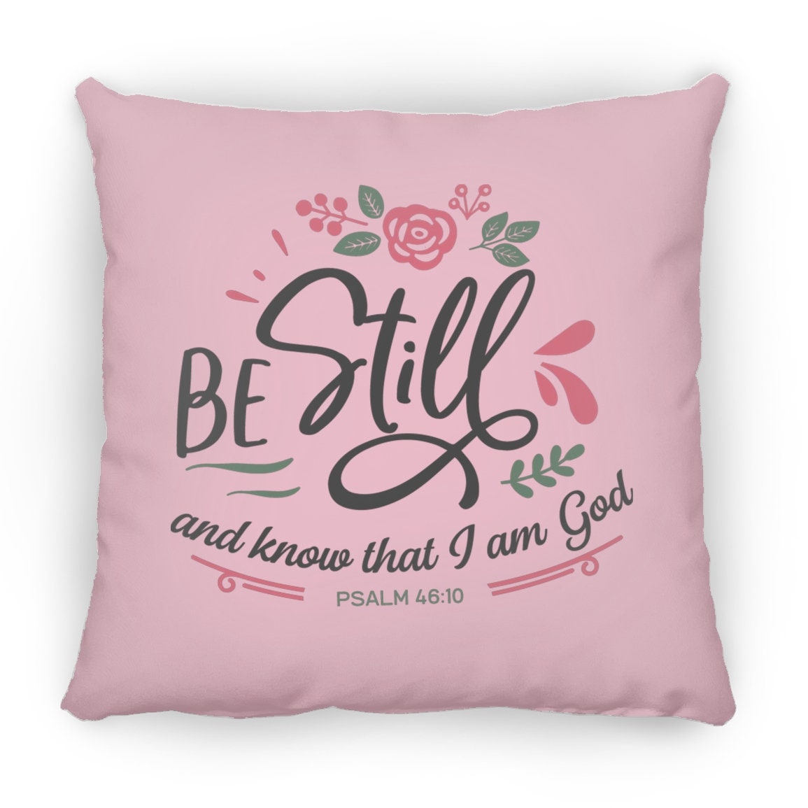 Christian Throw Pillow Bible Verse Pillow Be Still and Know Etsy