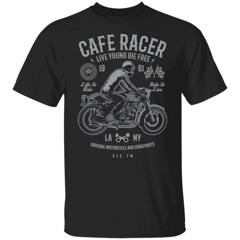 Motorcycle Shirt, Cafe Racer Speed Maniac, Classic Motorcycle T-shirt ...