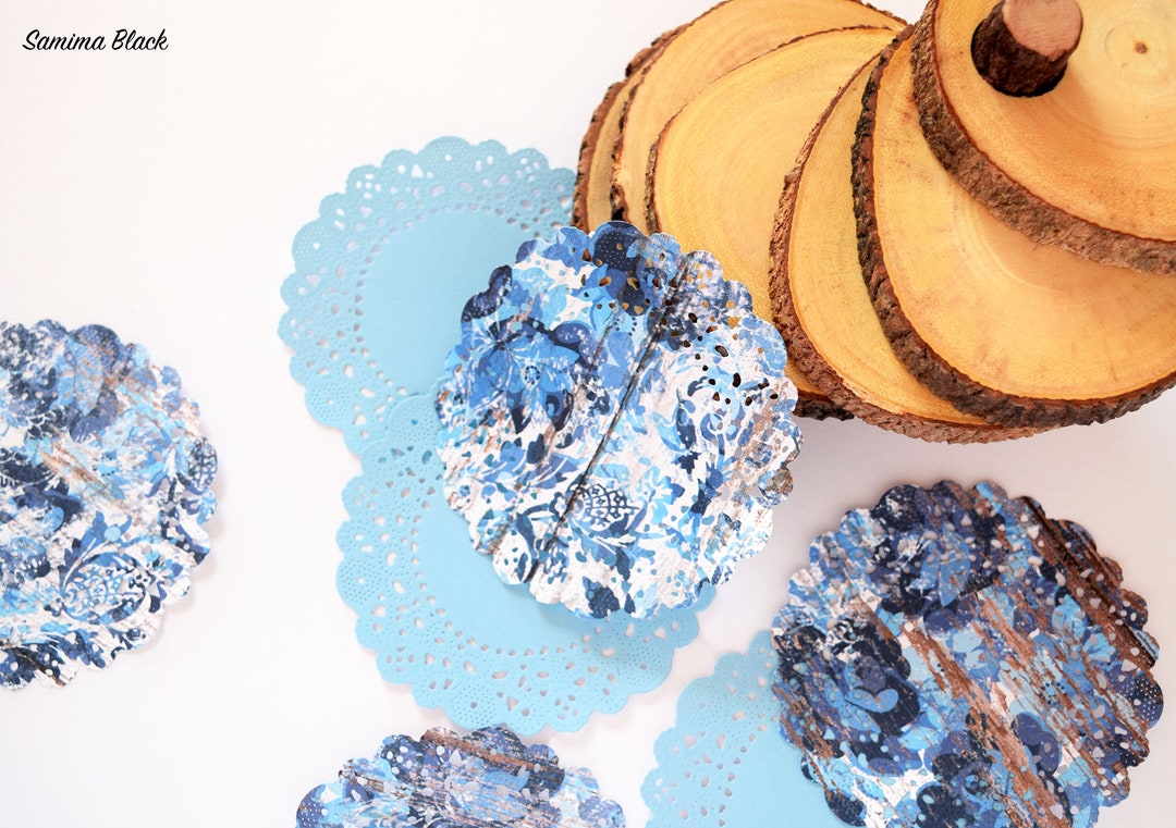 Buy Tea Party Doilies 12 Pc. Printed Blue Floral Paper Doilies Online