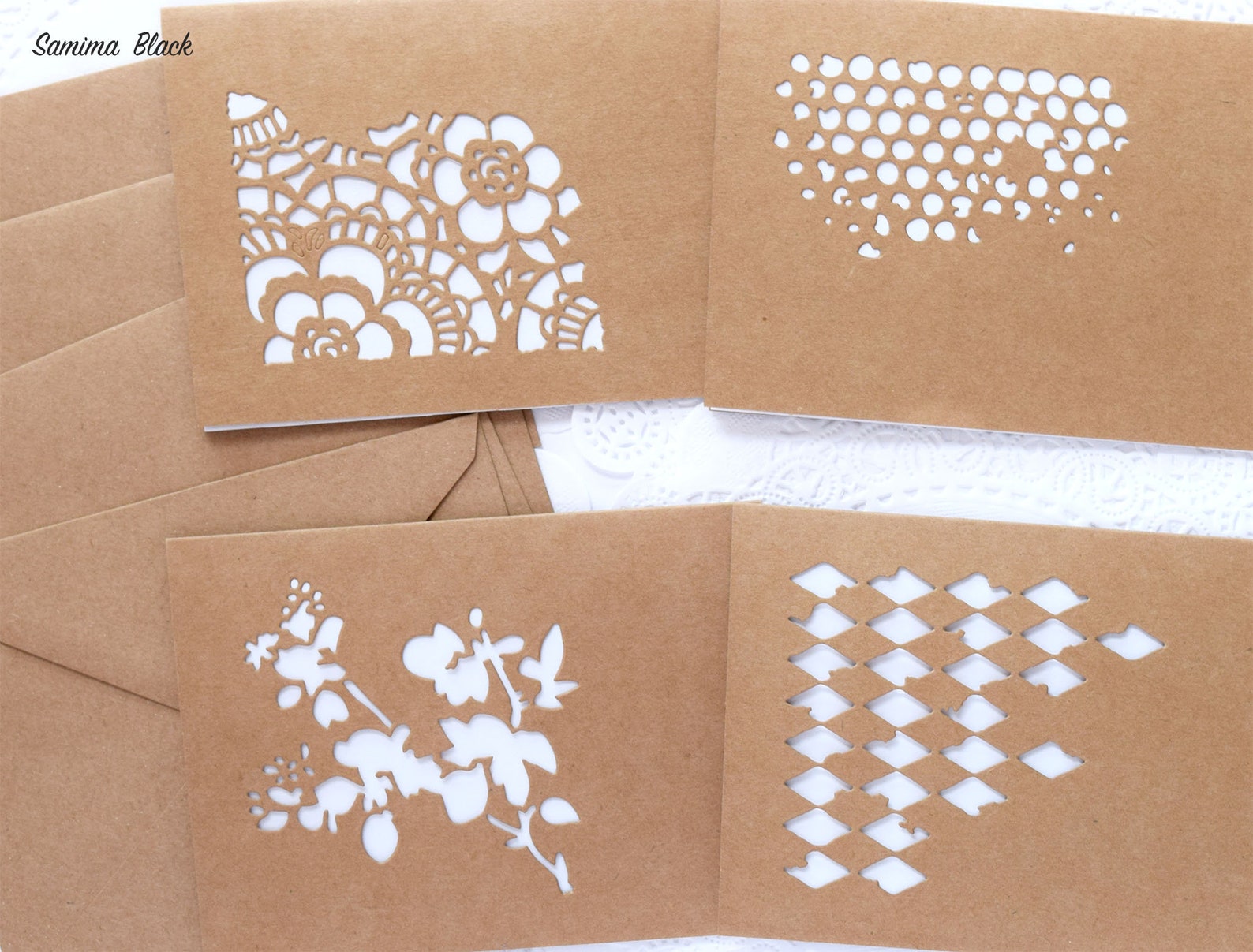 Papercut Greeting Card Set of 4 All Occasion Die Cut Greeting Etsy Canada