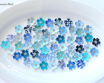 Something Blue Before I Do Confetti, Blue Flower Table Scatter for Bachelorette Party, Bridal and Baby Showers, Birthday, Wedding, Tea Party