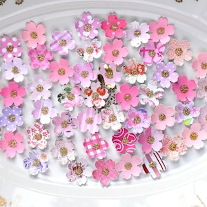 Love Is In Bloom, Pink Wildflowers Handmade Confetti for Wedding, Bachelorette, Bridal and Baby Showers, Birthdays
