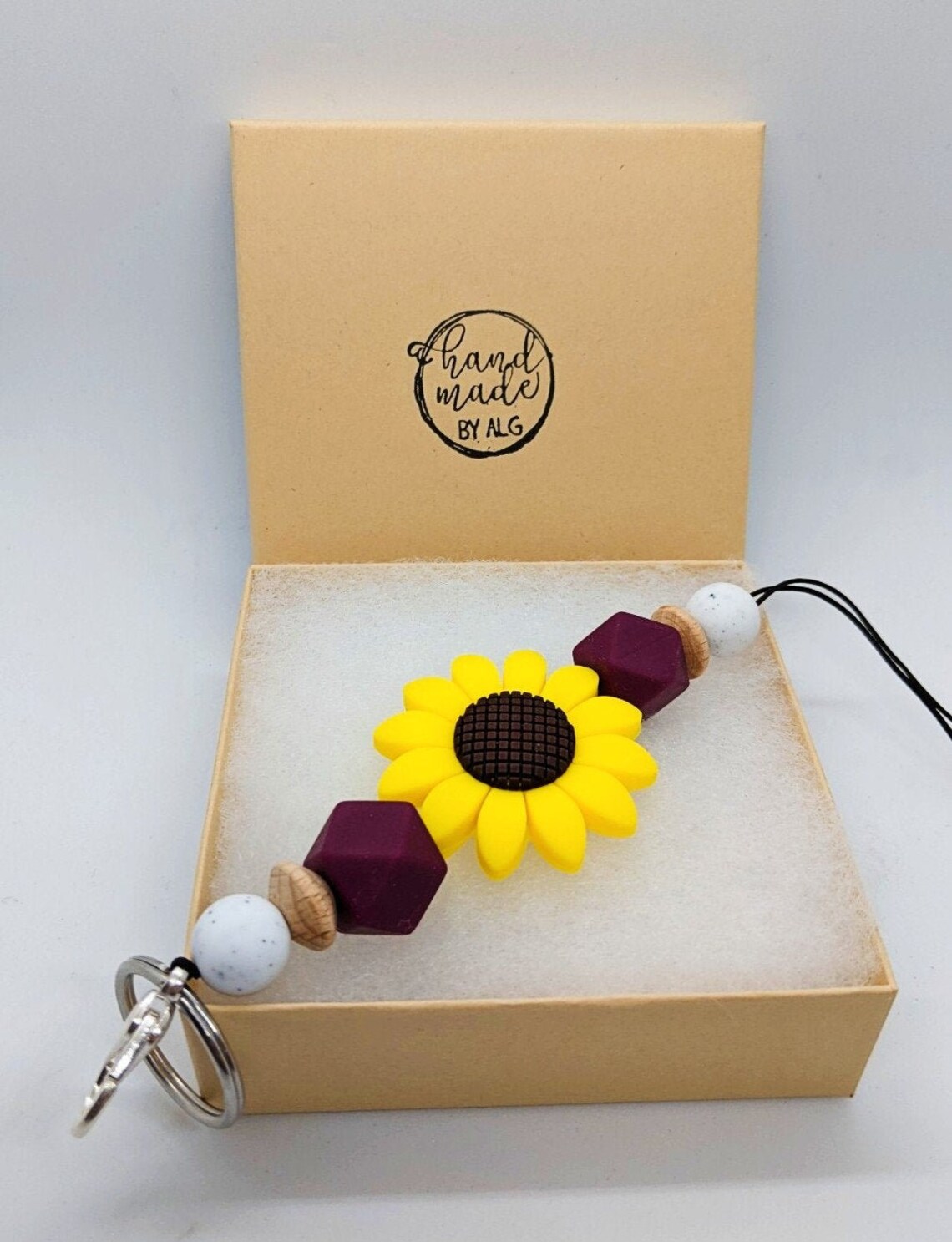 Sunflower lanyard teacher lanyard beaded lanyard lanyard Etsy