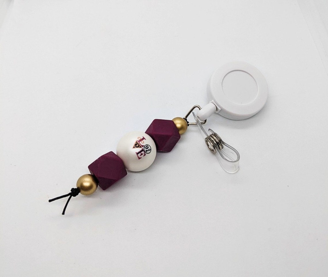 Wizard badge reel silicone bead badge reel teacher lanyard Etsy