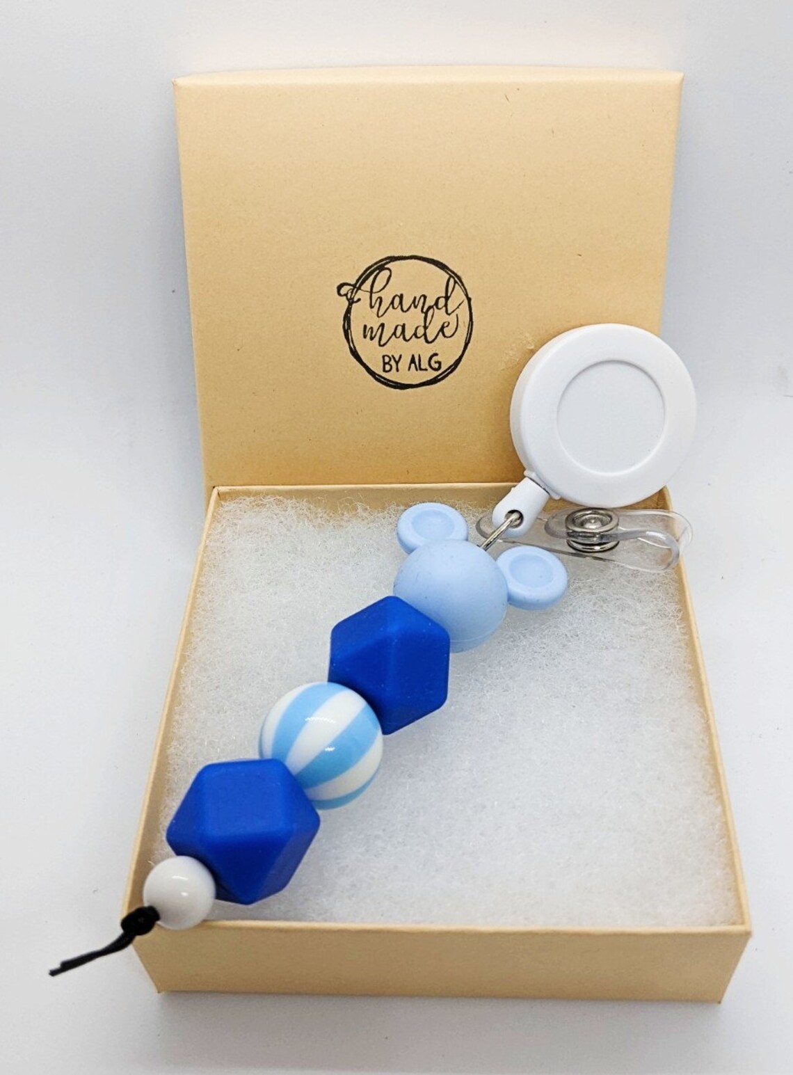 Mouse badge reel silicone bead badge reel nurse ID holder Etsy