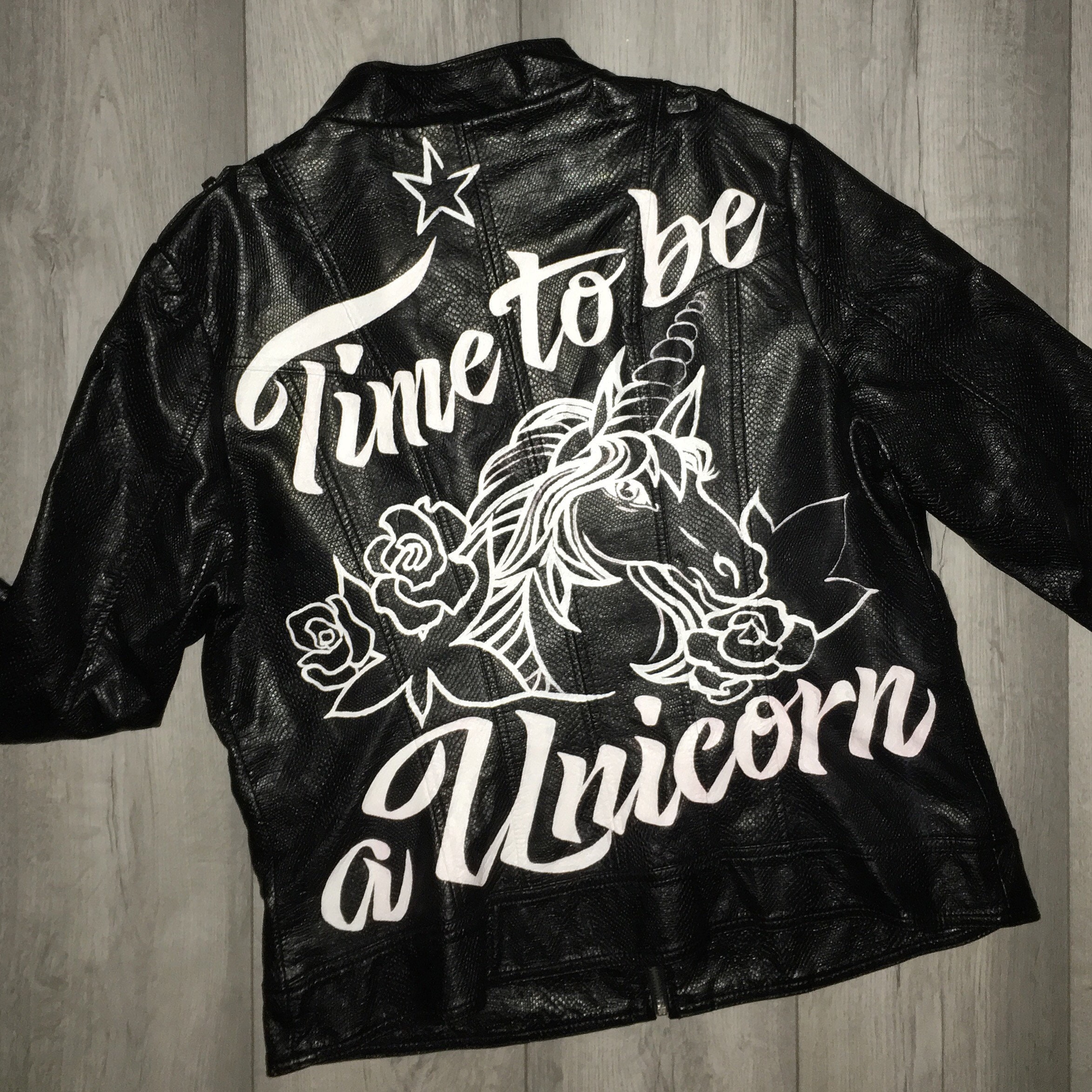Custom Hand-painted Leather Jacket 