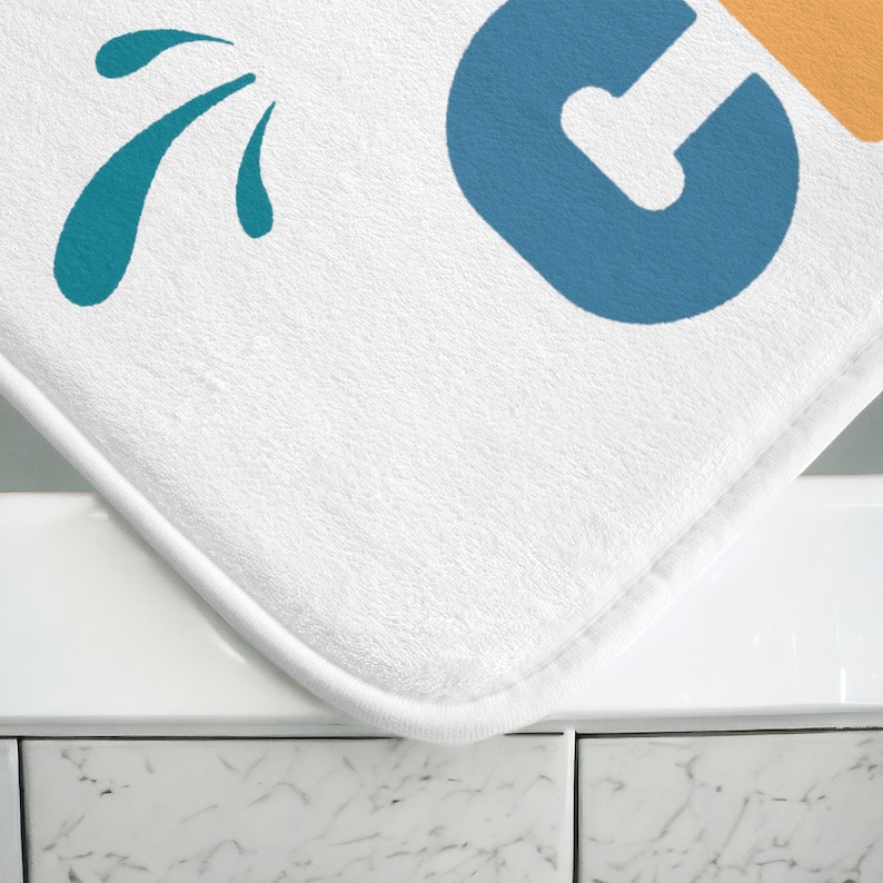 Splish Splash Bath Mat Squeaky Clean Bath Mat Bathroom Decor Cute Kids Bath Rugs Bathroom Accessories For Children